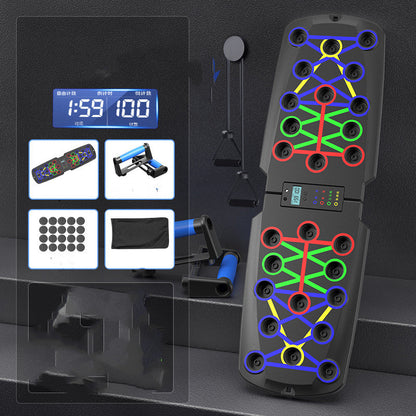 Multi-functional Push-Up Board, Foldable Color-Coded Training System for Chest, Shoulders, Back, Triceps