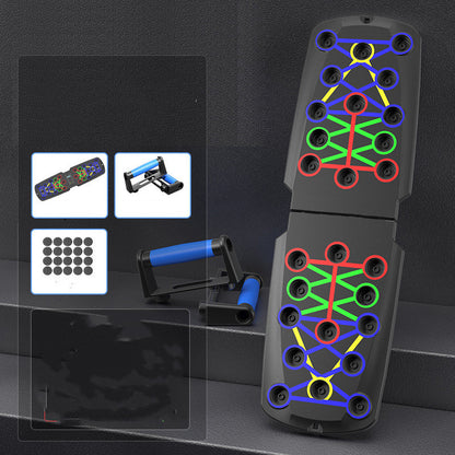 Multi-functional Push-Up Board, Foldable Color-Coded Training System for Chest, Shoulders, Back, Triceps